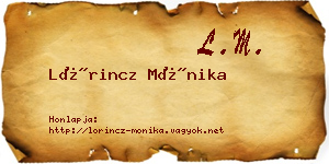 Lőrincz Mónika névjegykártya