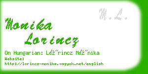 monika lorincz business card